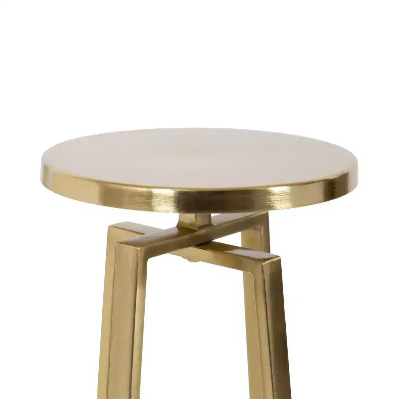 Round Iron Drink Table / Pedestal Side Table