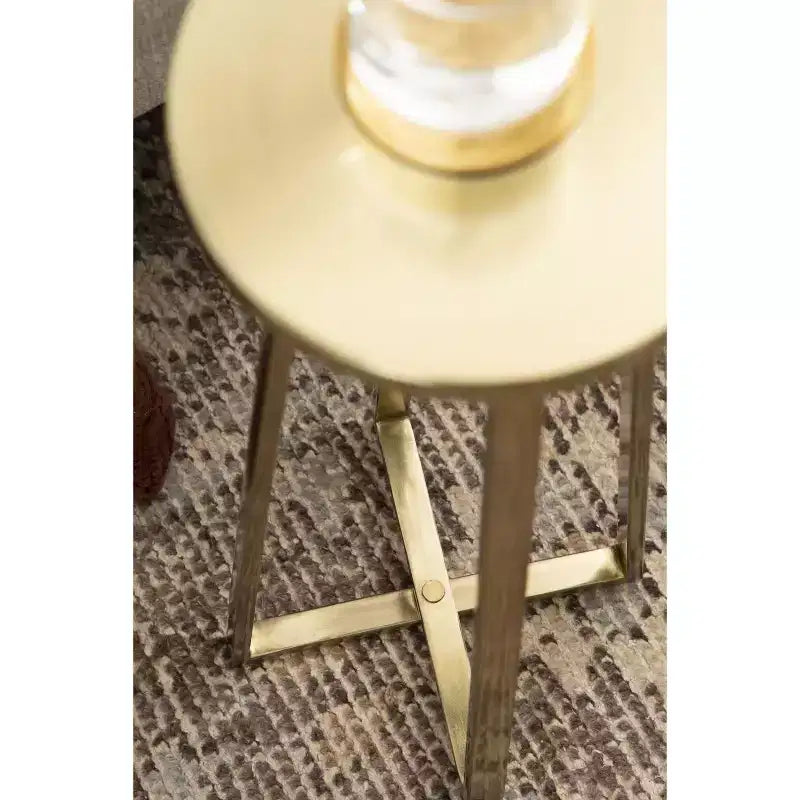 Round Iron Drink Table / Pedestal Side Table
