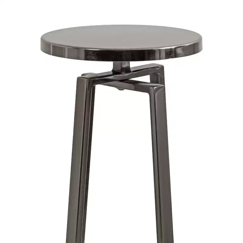 Round Iron Drink Table / Pedestal Side Table