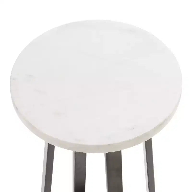 Round Iron Drink Table / Pedestal Side Table