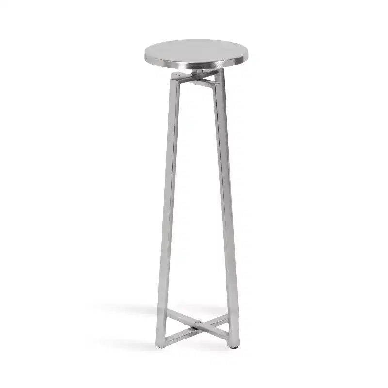 Round Iron Drink Table / Pedestal Side Table