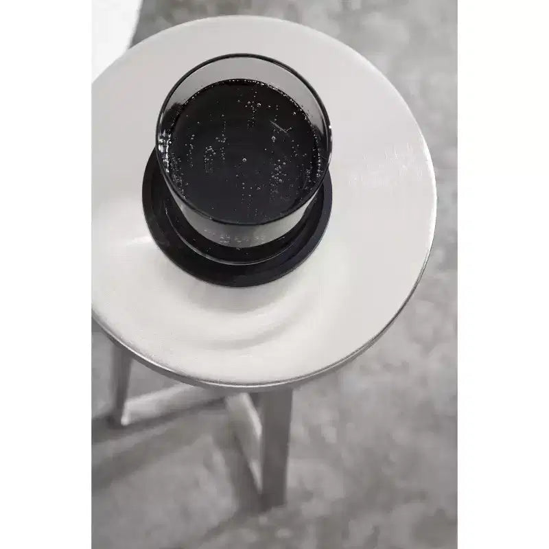 Round Iron Drink Table / Pedestal Side Table