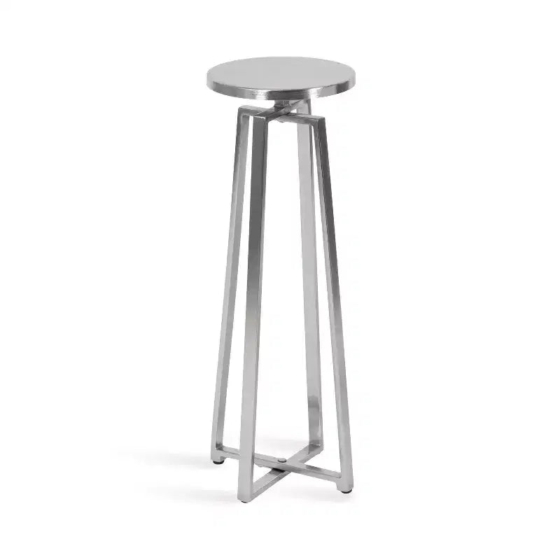 Round Iron Drink Table / Pedestal Side Table