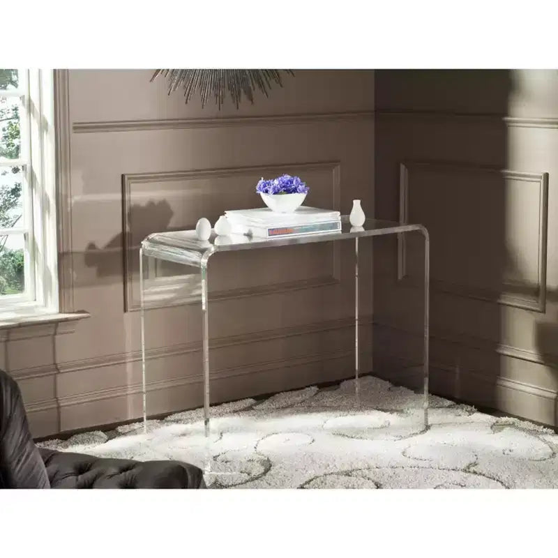 Clear Acrylic Console Table - Modern Transparent Design