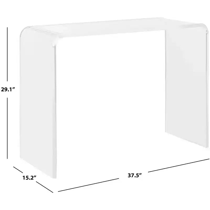 Clear Acrylic Console Table - Modern Transparent Design