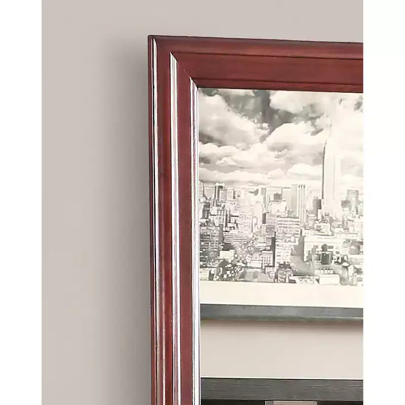 38" Classic Square Wood Framed Dresser Mirror