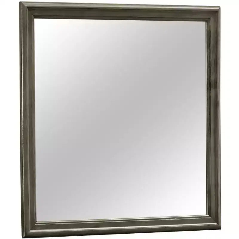 38" Classic Square Wood Framed Dresser Mirror