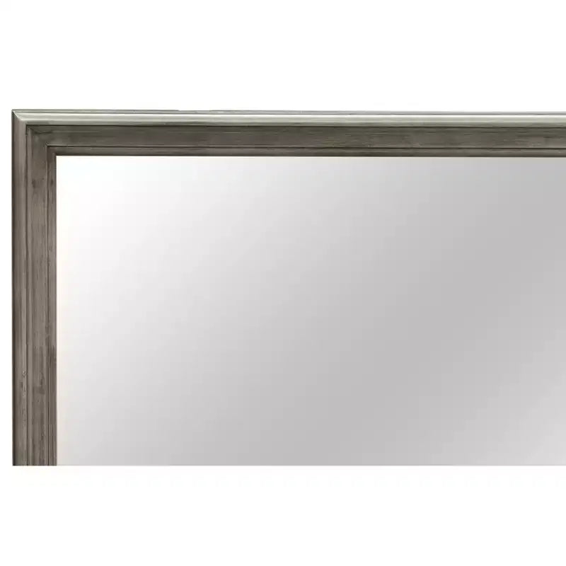 38" Classic Square Wood Framed Dresser Mirror