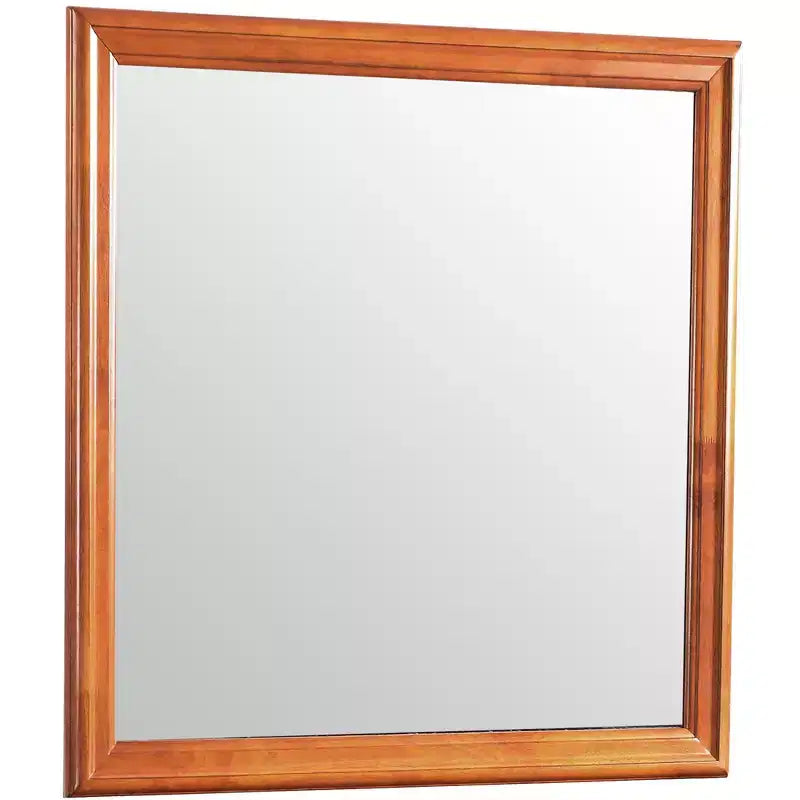 38" Classic Square Wood Framed Dresser Mirror