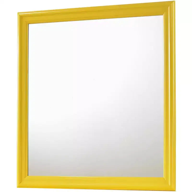 38" Classic Square Wood Framed Dresser Mirror