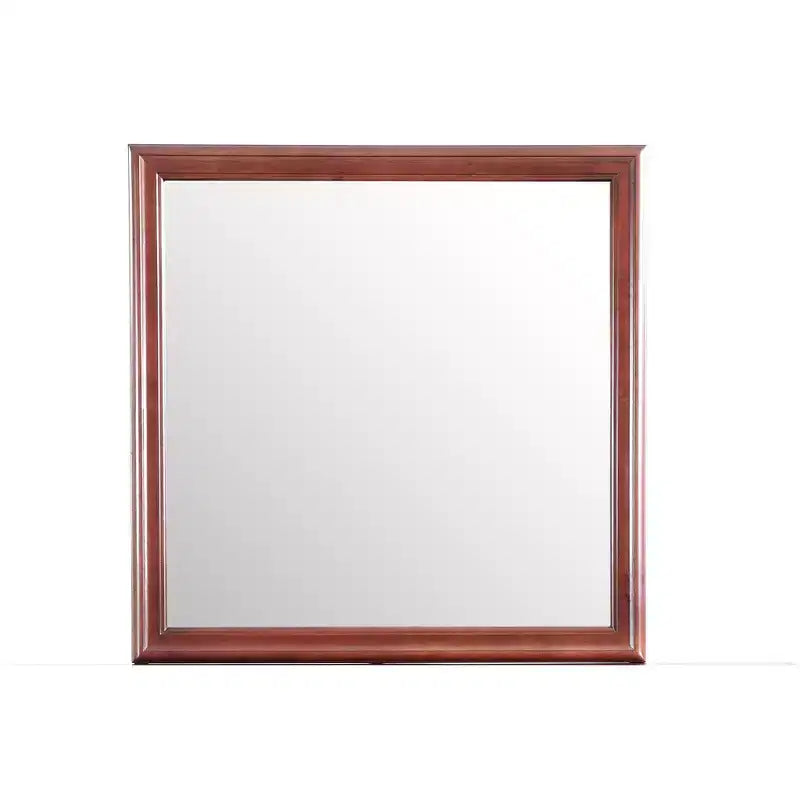 38" Classic Square Wood Framed Dresser Mirror