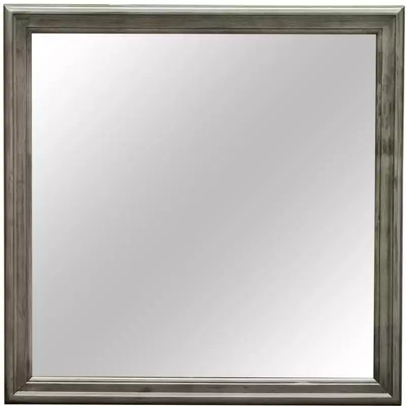 38" Classic Square Wood Framed Dresser Mirror