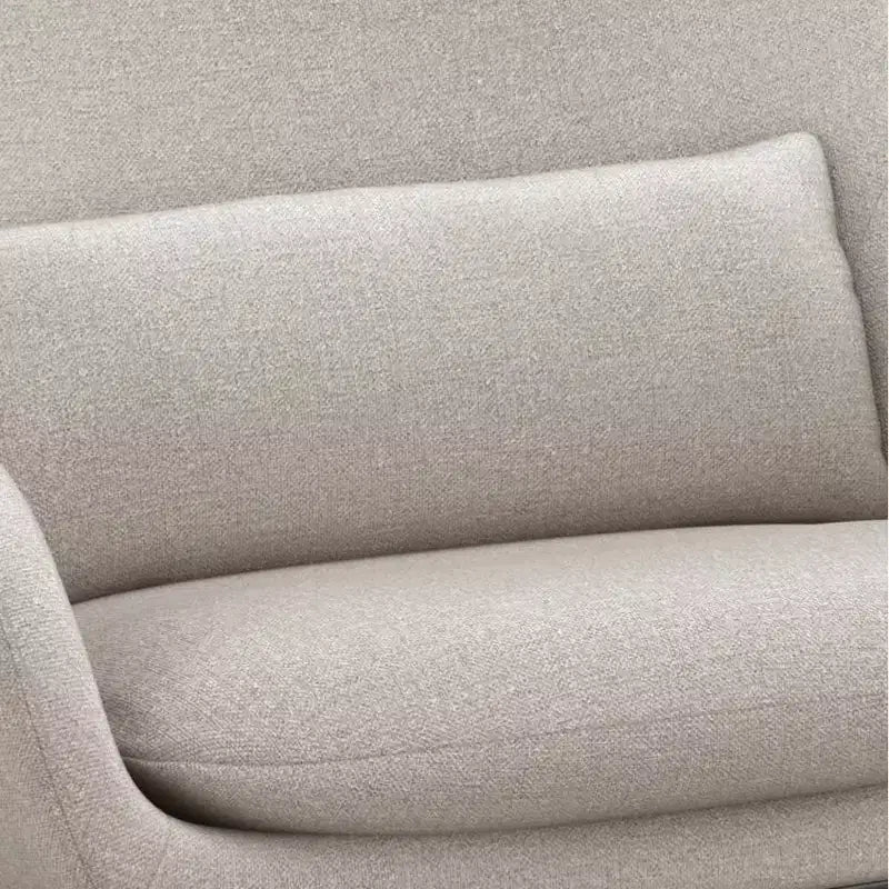 Linen Upholstered Accent Chair with Arms and Lumbar Pillow