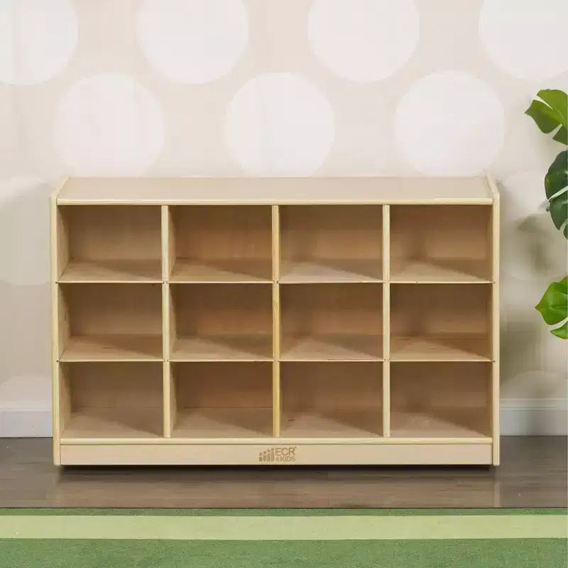 12-Cubby Mobile Tray Storage Cabinet, 3x4, Classroom Furniture