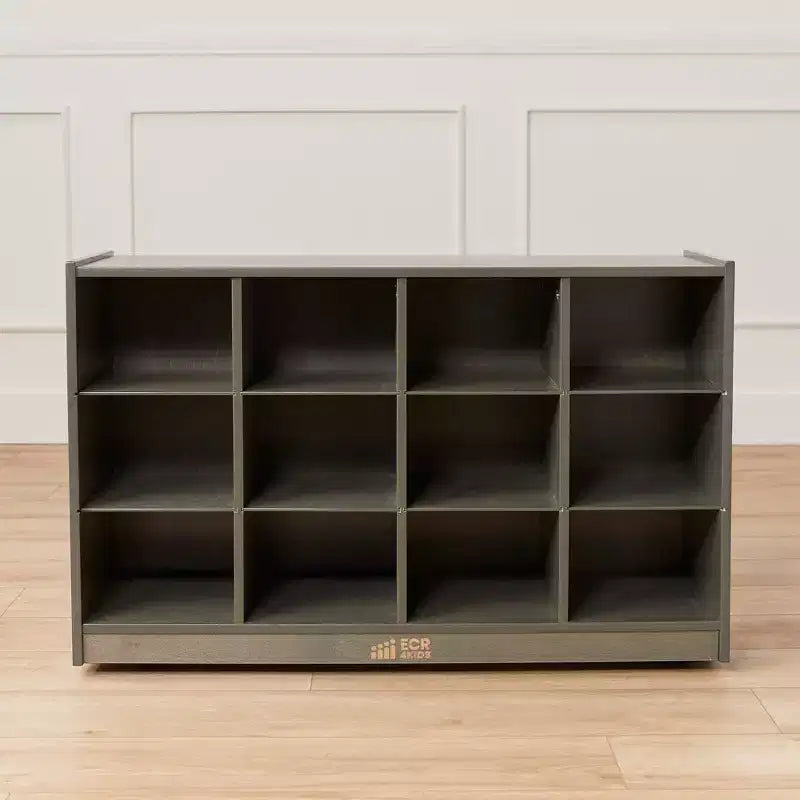 12-Cubby Mobile Tray Storage Cabinet, 3x4, Classroom Furniture