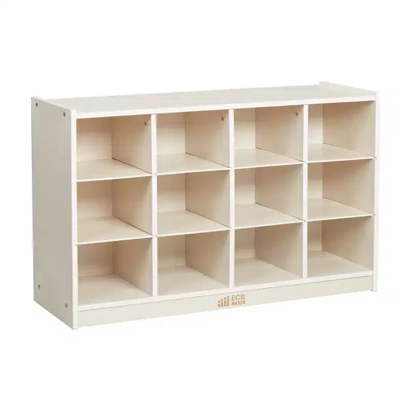 12-Cubby Mobile Tray Storage Cabinet, 3x4, Classroom Furniture