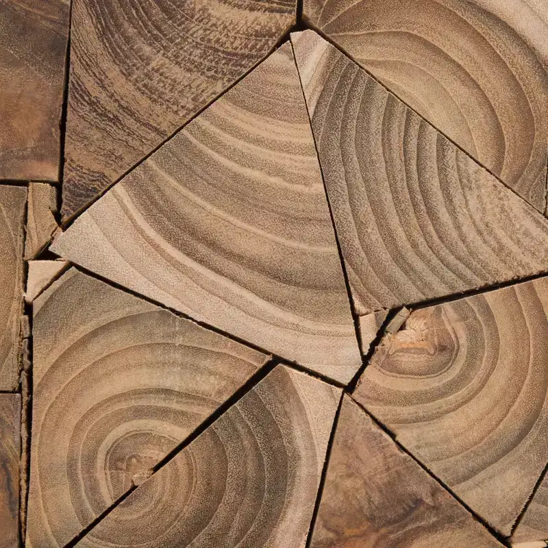 Reclaimed Teak Square Stool - Medium Oak