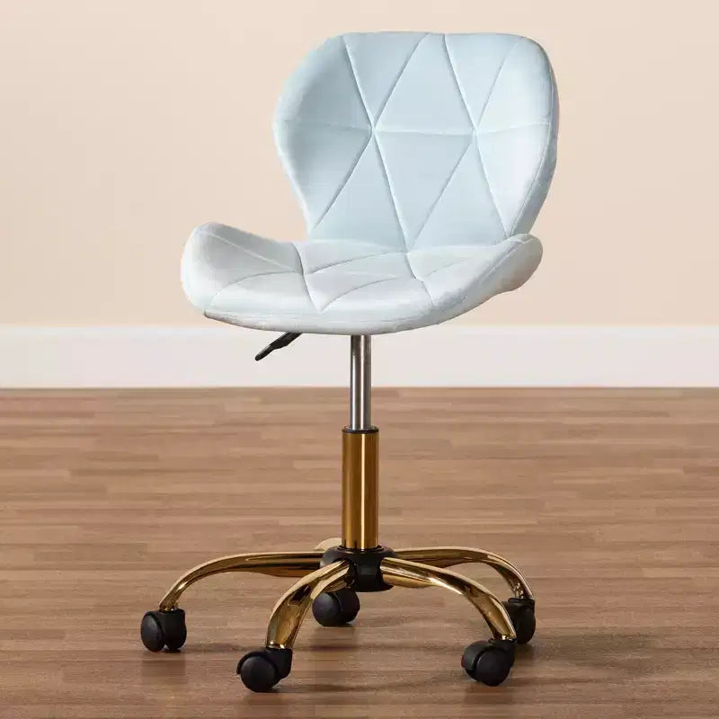 Contemporary Glam Velvet Swivel Office Chair