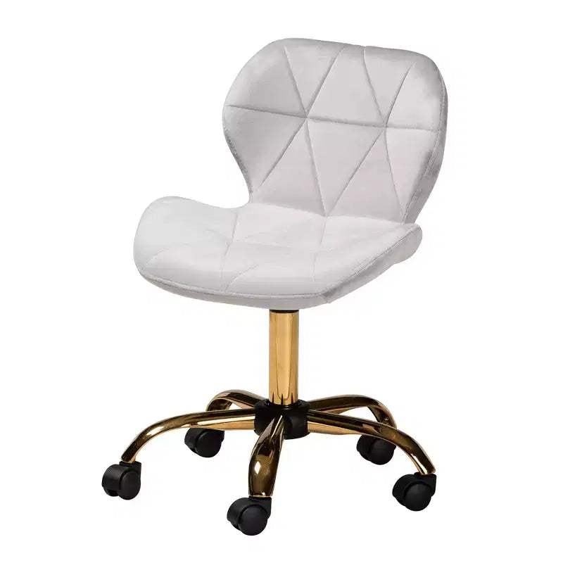 Contemporary Glam Velvet Swivel Office Chair