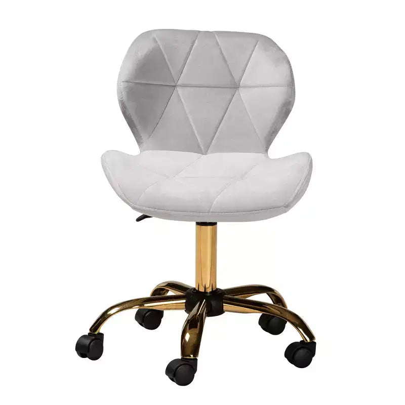 Contemporary Glam Velvet Swivel Office Chair