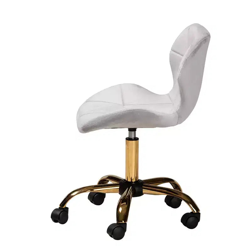 Contemporary Glam Velvet Swivel Office Chair