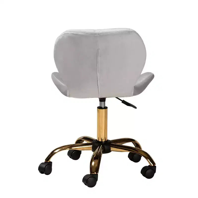 Contemporary Glam Velvet Swivel Office Chair