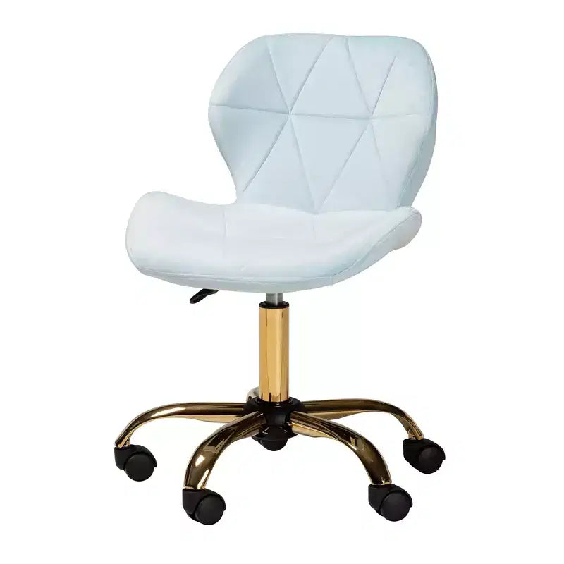 Contemporary Glam Velvet Swivel Office Chair