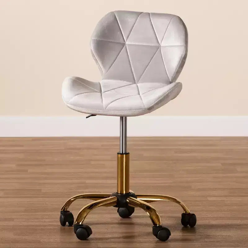 Contemporary Glam Velvet Swivel Office Chair