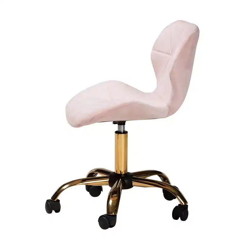 Contemporary Glam Velvet Swivel Office Chair