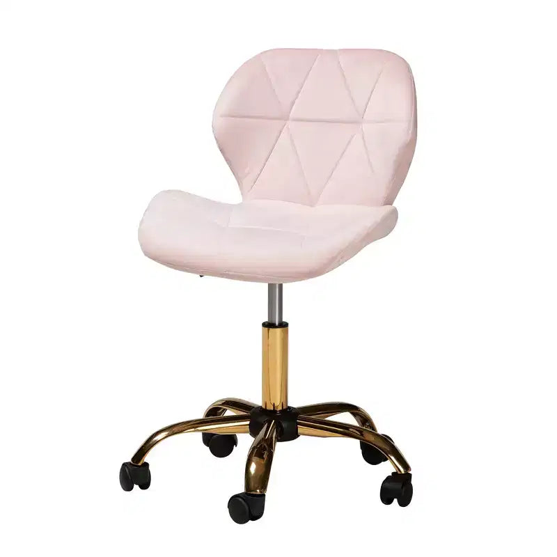 Contemporary Glam Velvet Swivel Office Chair