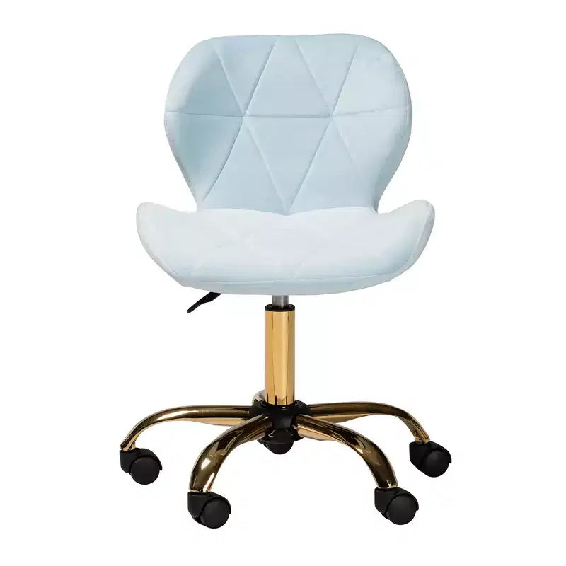 Contemporary Glam Velvet Swivel Office Chair