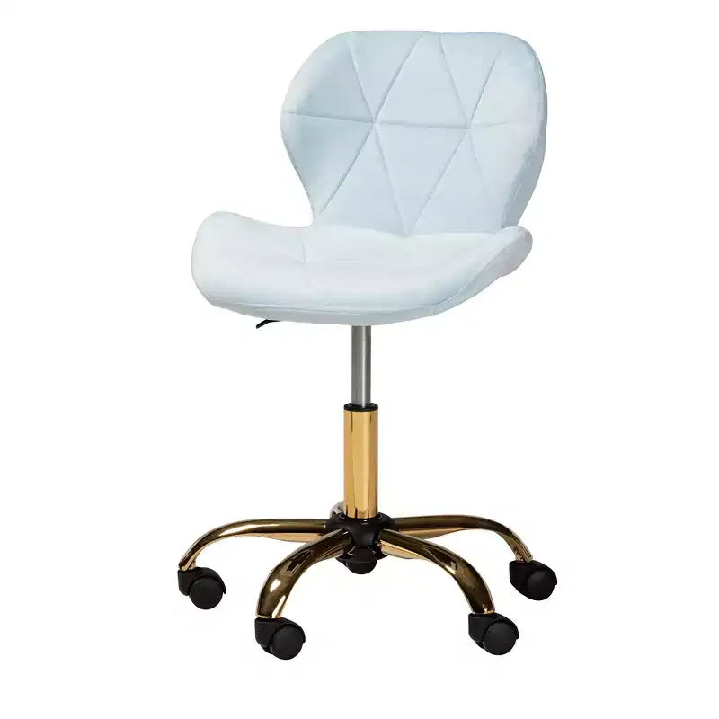 Contemporary Glam Velvet Swivel Office Chair