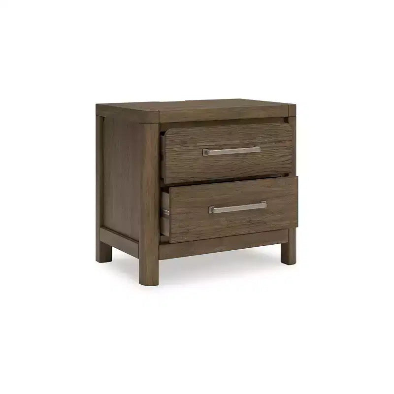 2-Drawer Nightstand, Light Brown