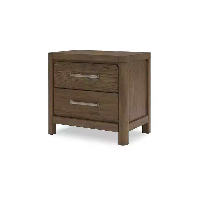 2-Drawer Nightstand, Light Brown