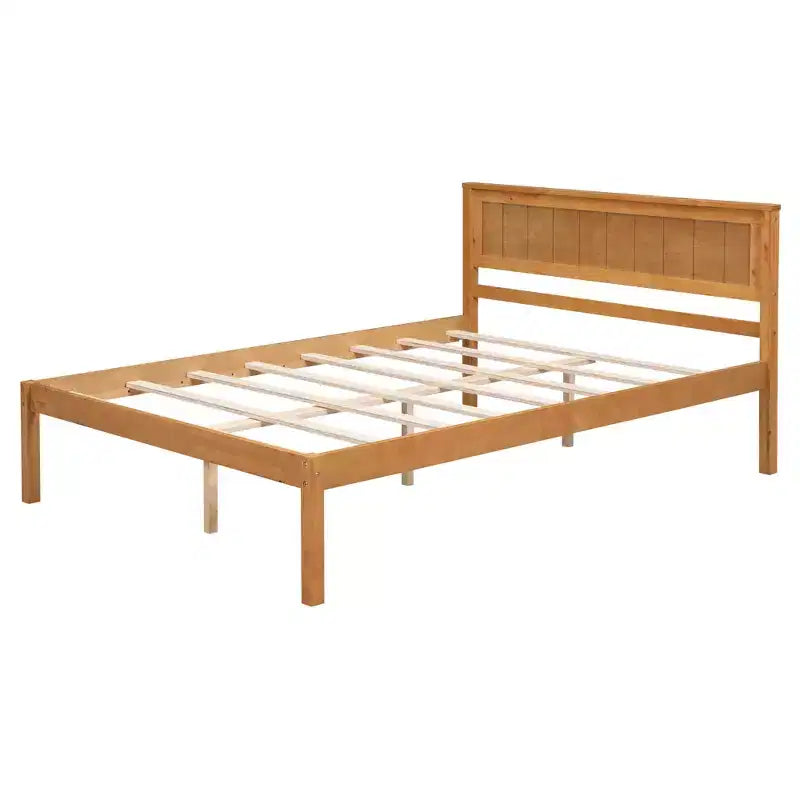 Queen/Full/Twin Size Wood Platform Bed Frame with Headboard