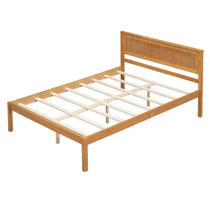 Queen/Full/Twin Size Wood Platform Bed Frame with Headboard