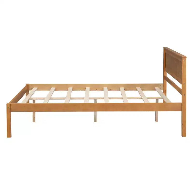 Queen/Full/Twin Size Wood Platform Bed Frame with Headboard