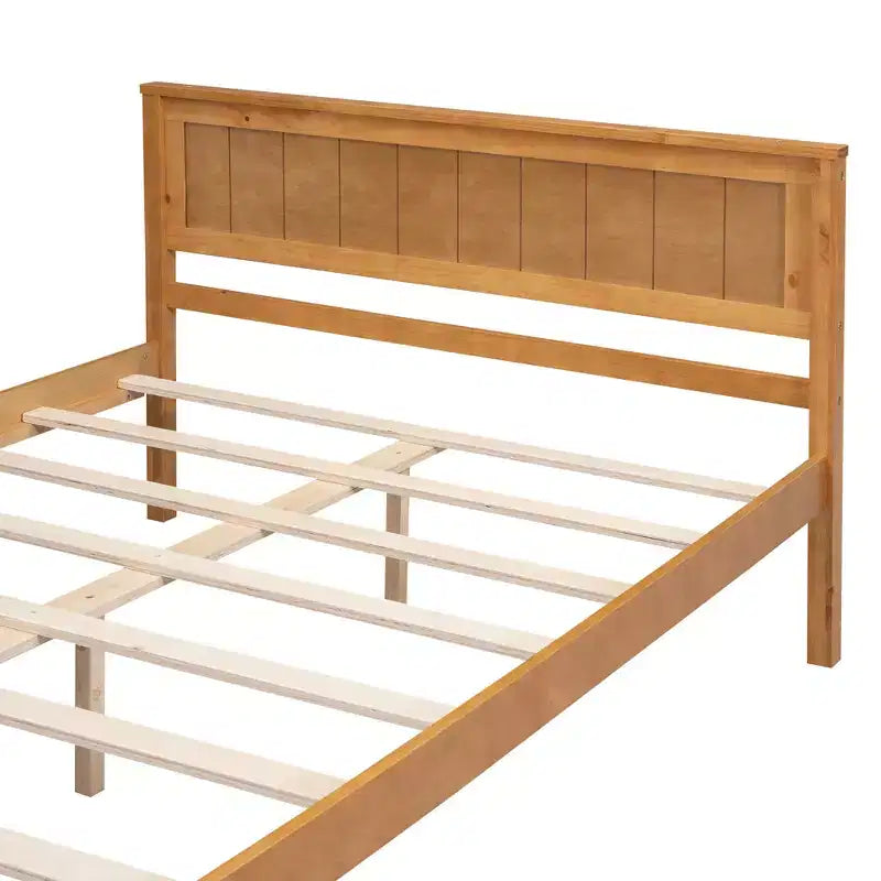 Queen/Full/Twin Size Wood Platform Bed Frame with Headboard