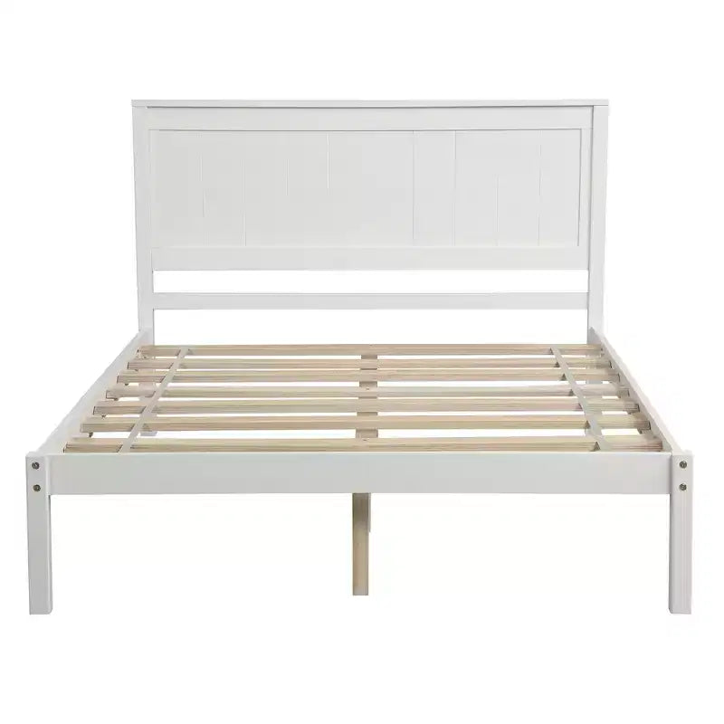 Queen/Full/Twin Size Wood Platform Bed Frame with Headboard