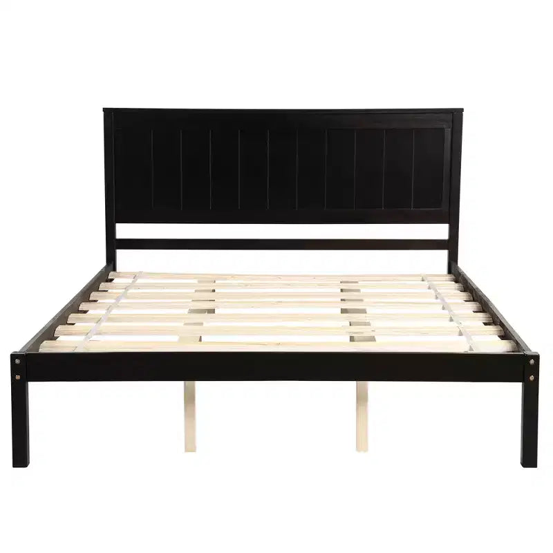 Queen/Full/Twin Size Wood Platform Bed Frame with Headboard