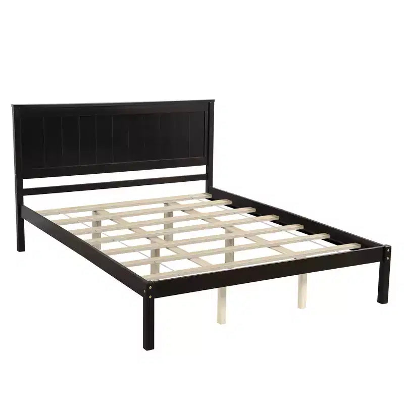 Queen/Full/Twin Size Wood Platform Bed Frame with Headboard