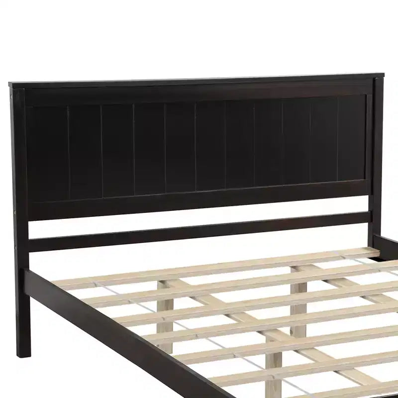 Queen/Full/Twin Size Wood Platform Bed Frame with Headboard