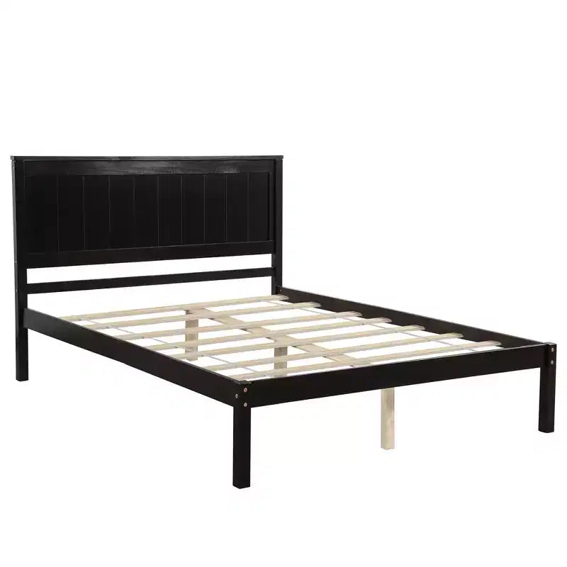 Queen/Full/Twin Size Wood Platform Bed Frame with Headboard