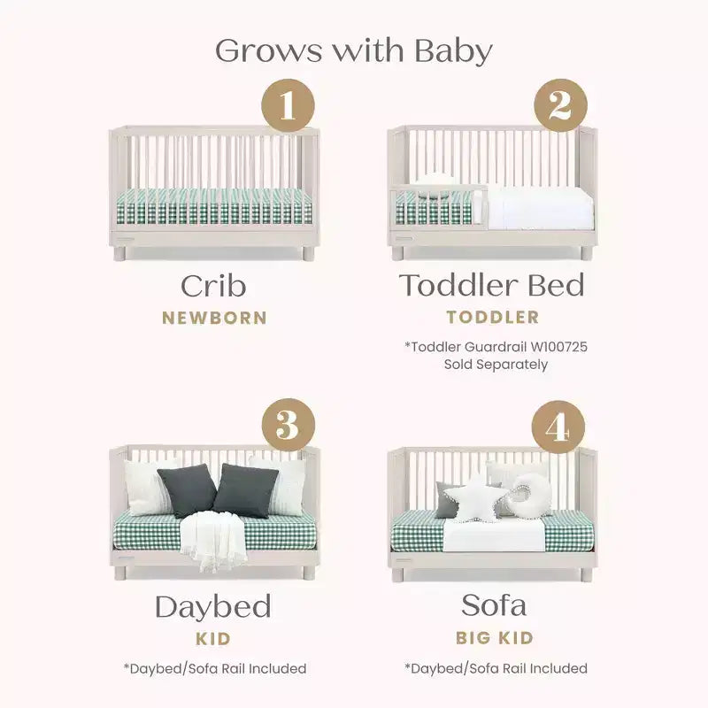 4-in-1 Convertible Full-Size Crib - Newborn to Toddler
